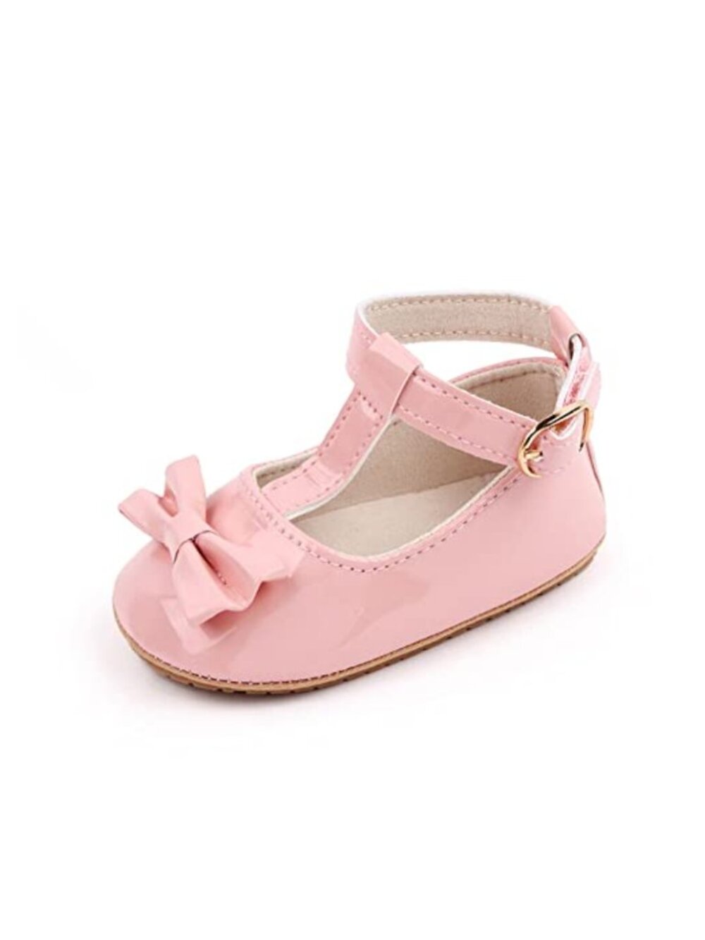 Baby Girls Bowknot Mary Jane Flats First Walking Dress Shoes